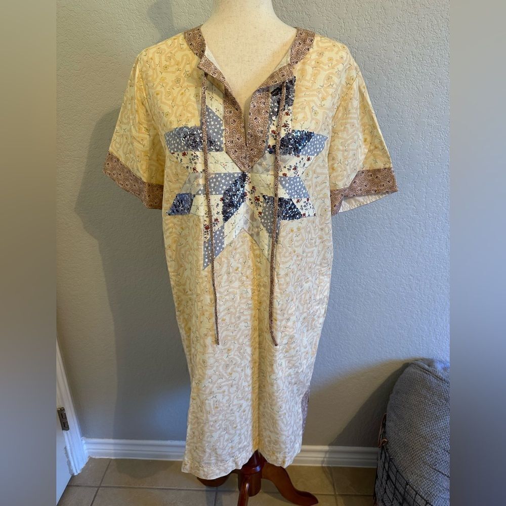 NWOT Coach X Keith Haring Quilted Patchwork T Shirt Dress - Size 8 - 30496